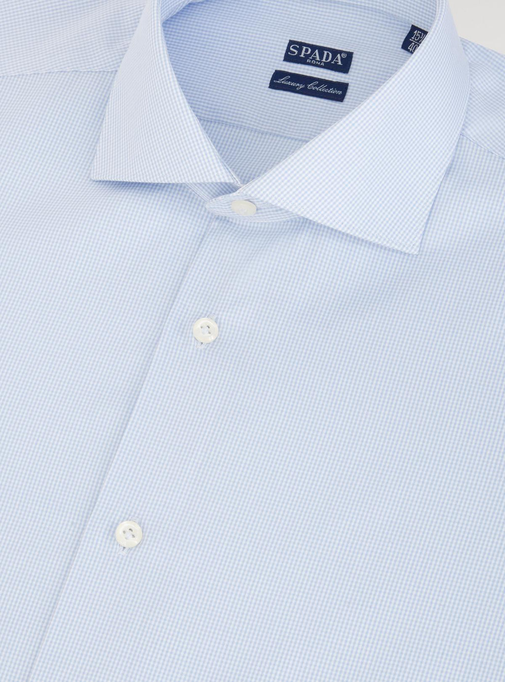 Baumwollhemd mit Mikro-Karomuster