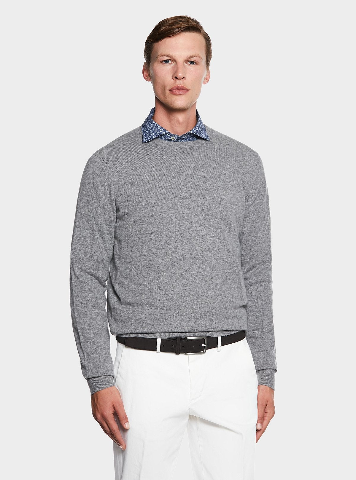 Rundhals-Pullover aus Wolle und Kaschmir