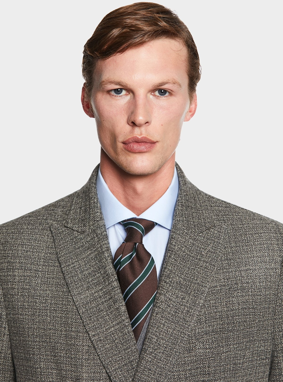 Zweireihiger strukturierter Wollmantel