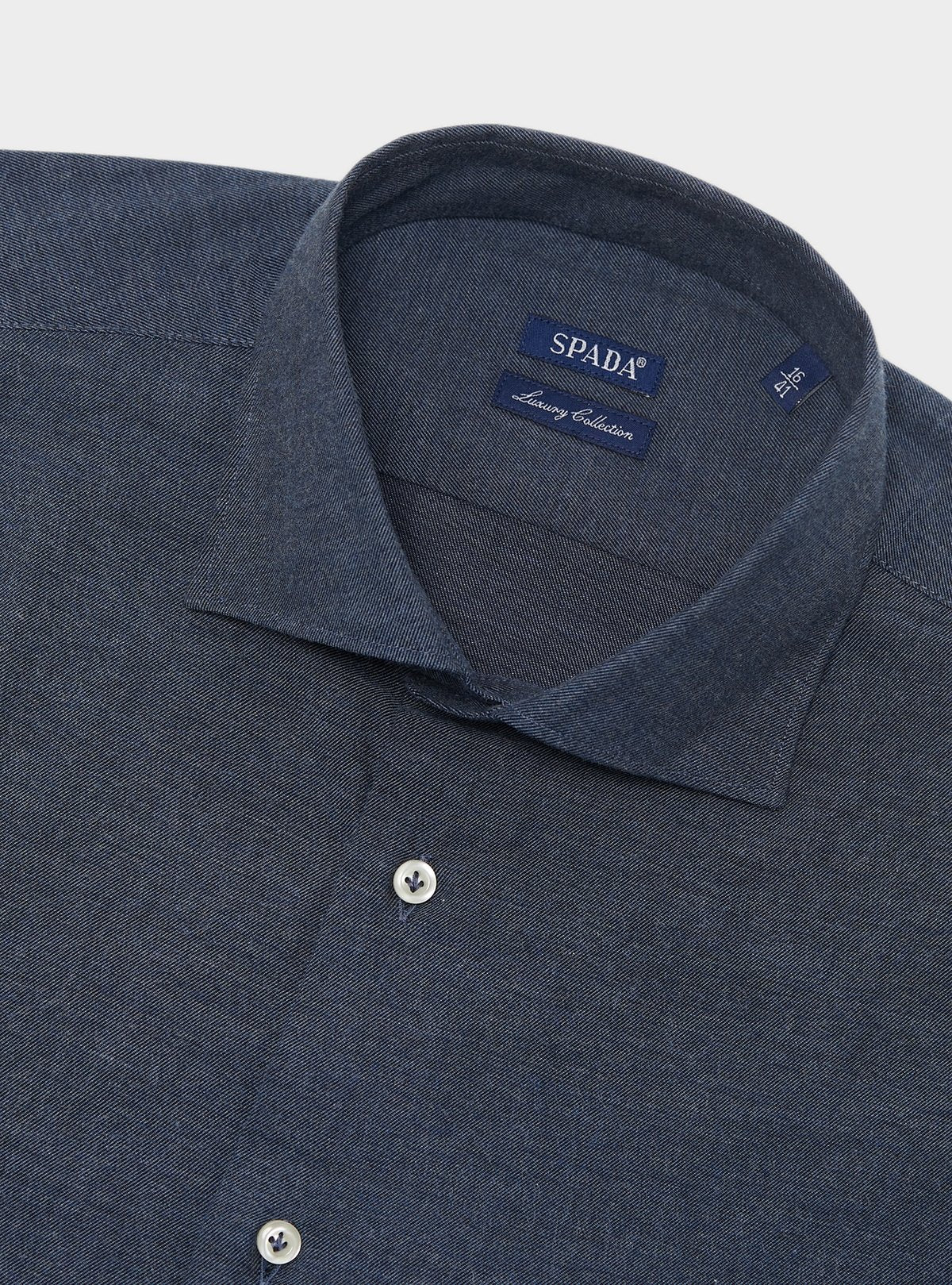 Hemd mit französischem Kragen aus 100% Baumwoll-Flanell