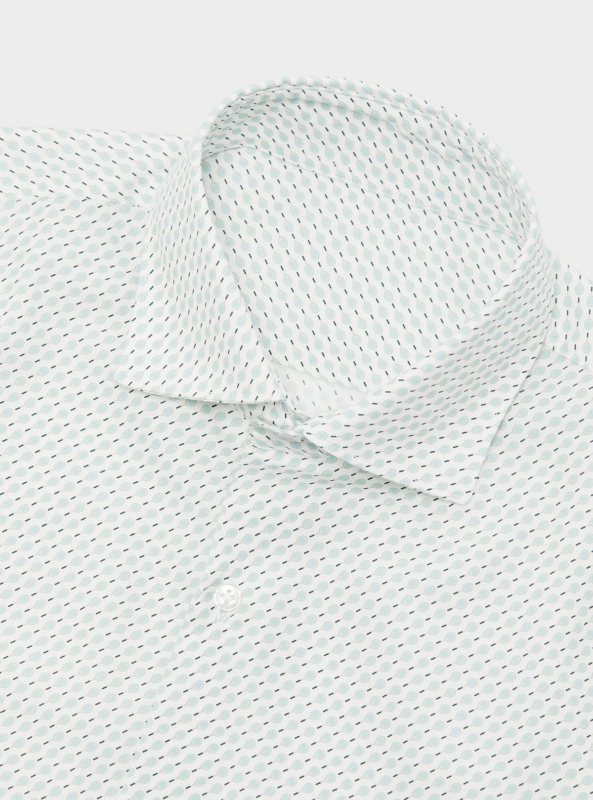 Gemustertes Hemd aus reiner Baumwolle mit französischem Kragen