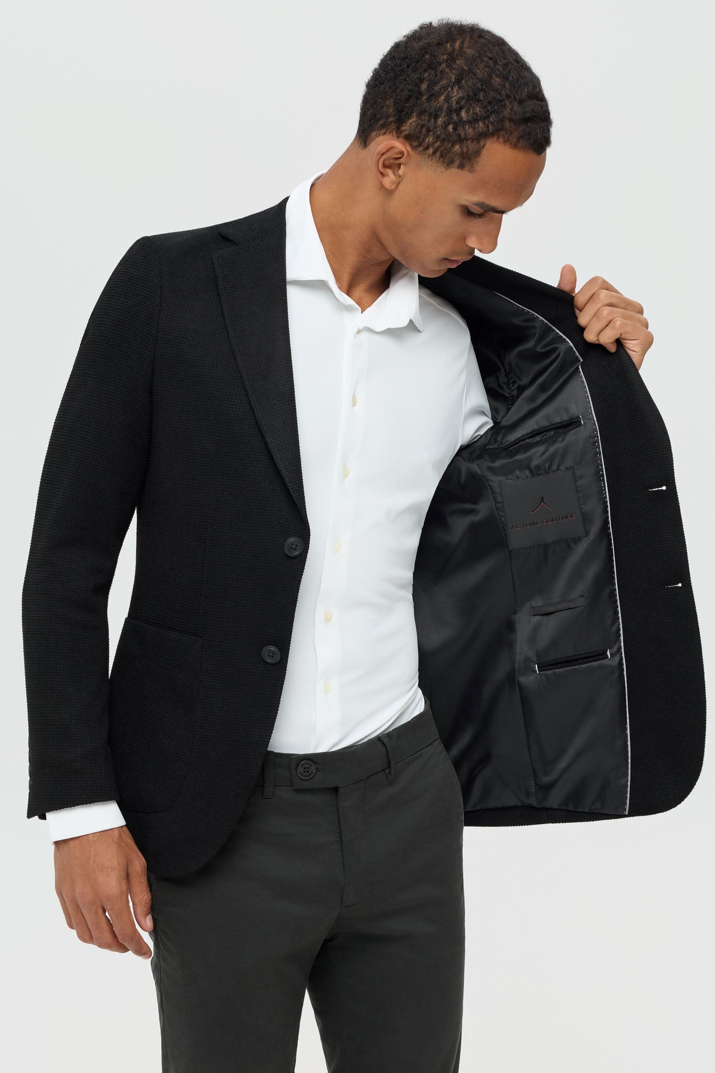 Herren Premium Strick-Blazer – Strukturierter Komfort-Stretch