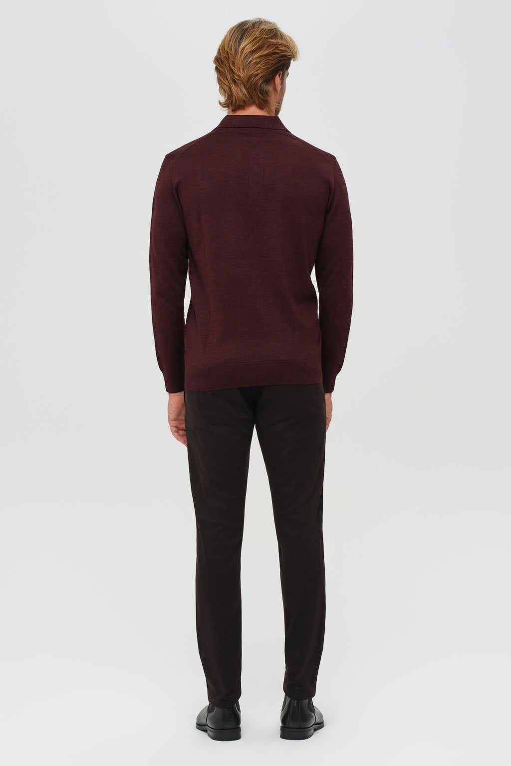 Herren Premium Langarm-Strickpullover – Wollmischung Komfort