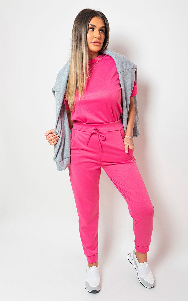 Zweiteiler-Set mit gerafften Ärmeln