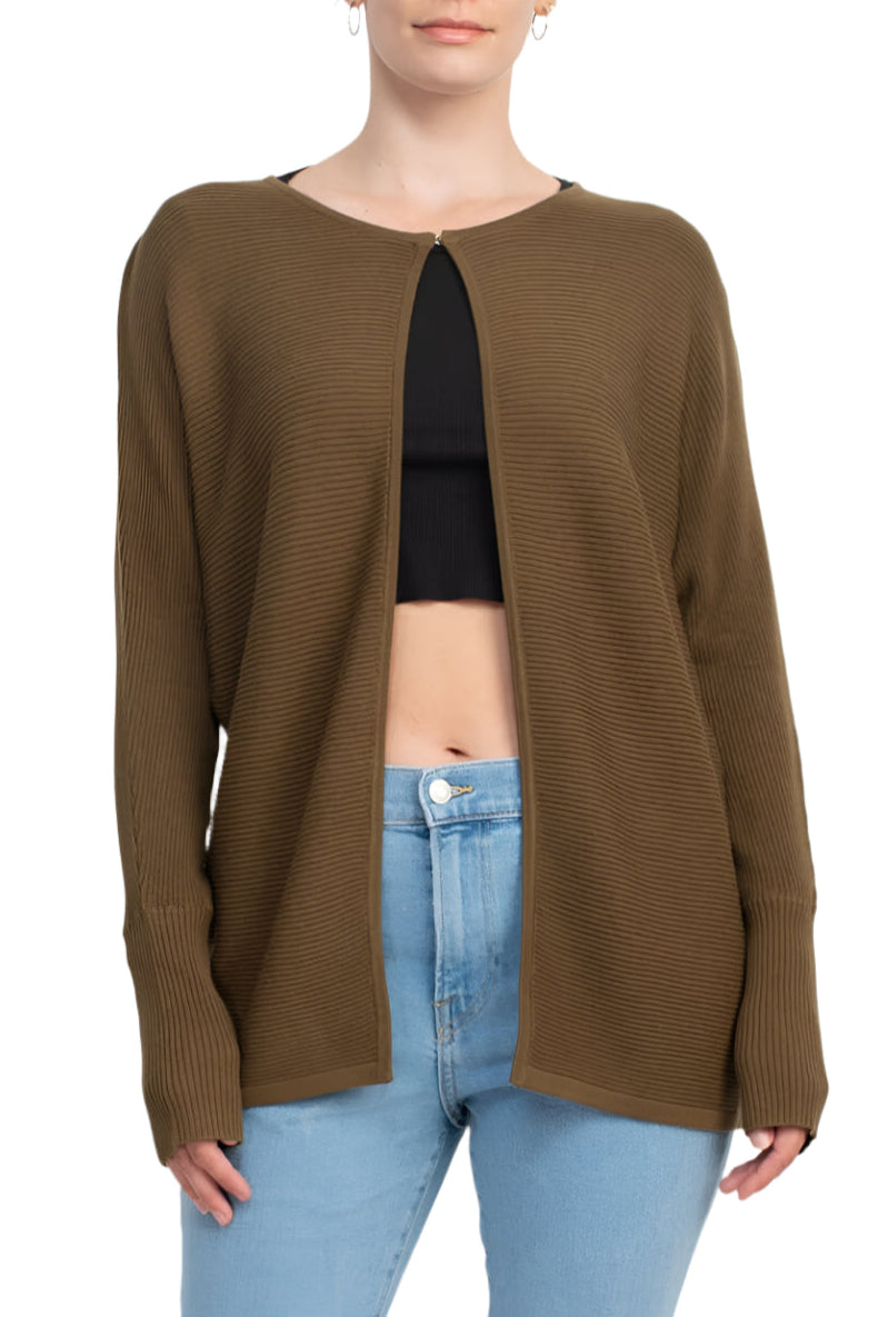 Lissy Damen Strickjacke mit Rundhalsausschnitt