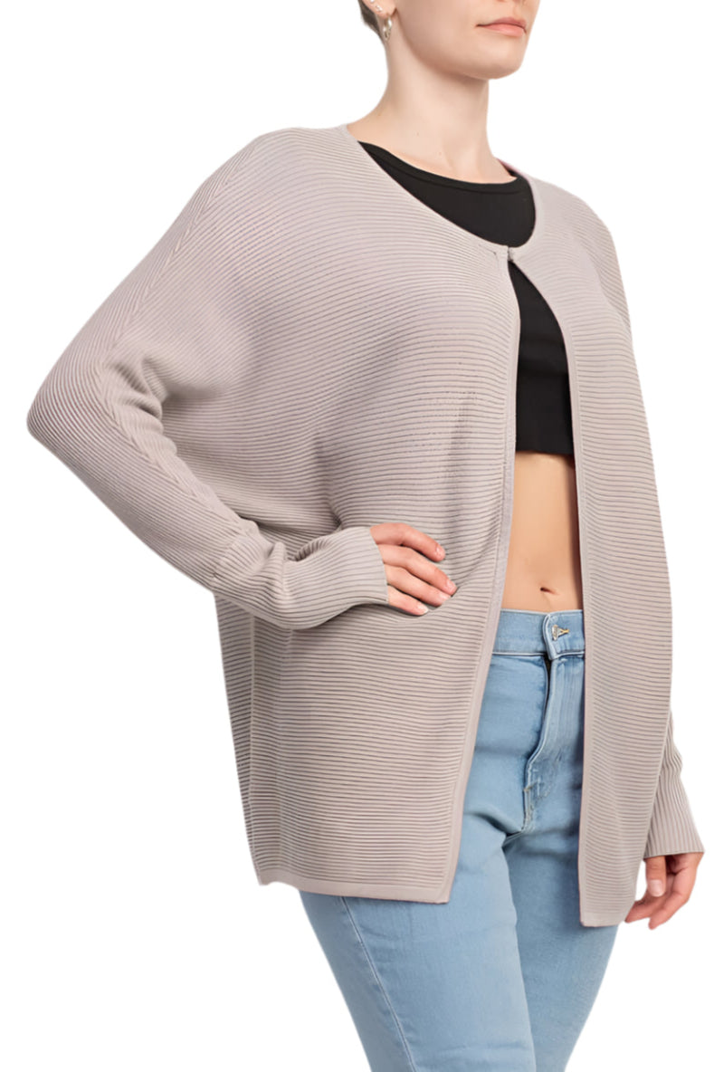 Lissy Damen Strickjacke mit Rundhalsausschnitt