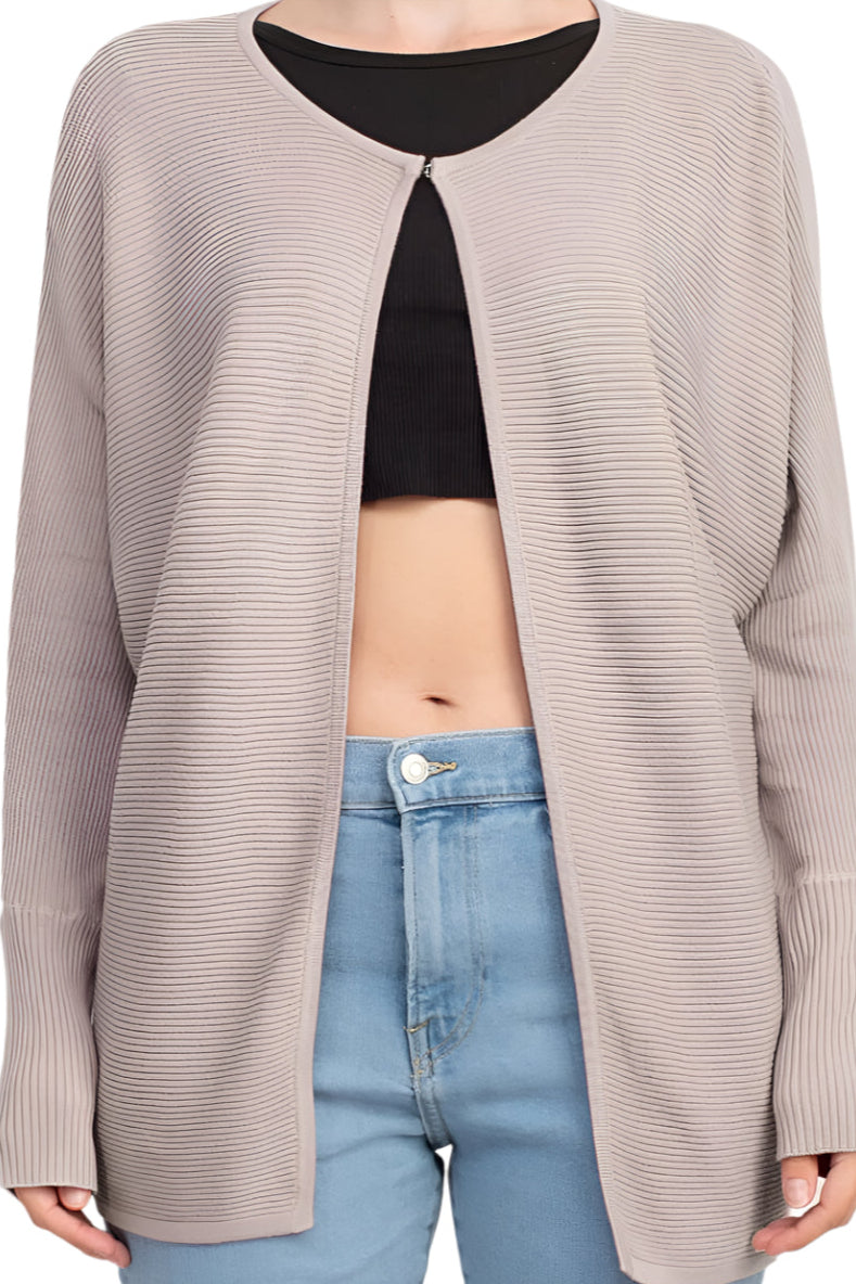 Lissy Damen Strickjacke mit Rundhalsausschnitt